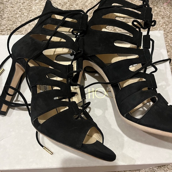 Jimmy Choo black suede Heels size 35 - Picture 5 of 7